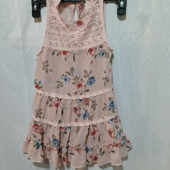 Beautees Other - BEAUTEES Girls Pink Lace Floral Dress Size S